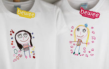 Carregar imagem no visualizador da galeria, T-shirt Criança Desenho Infantil Bordado