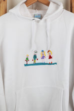 Carregar imagem no visualizador da galeria, Sweatshirt Capuz Adulto com Desenho Infantil Bordado